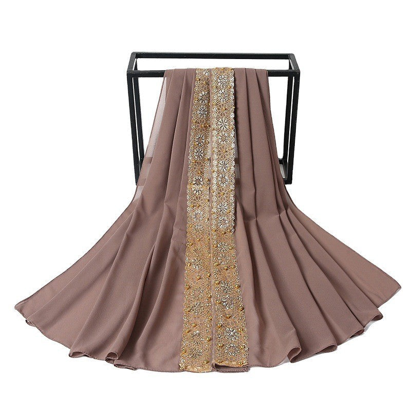 Aveline Pearl Lace Headscarf