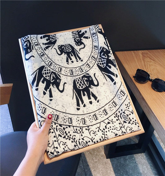 Elaris Cotton-Linen Sun Scarf