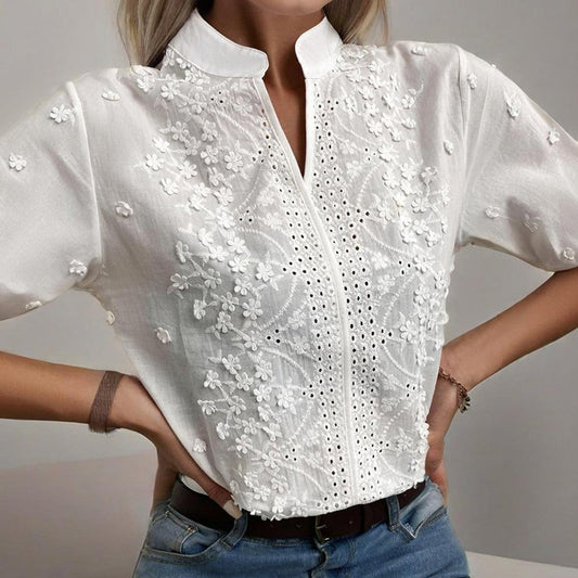 Eloria Lace V-Neck Top