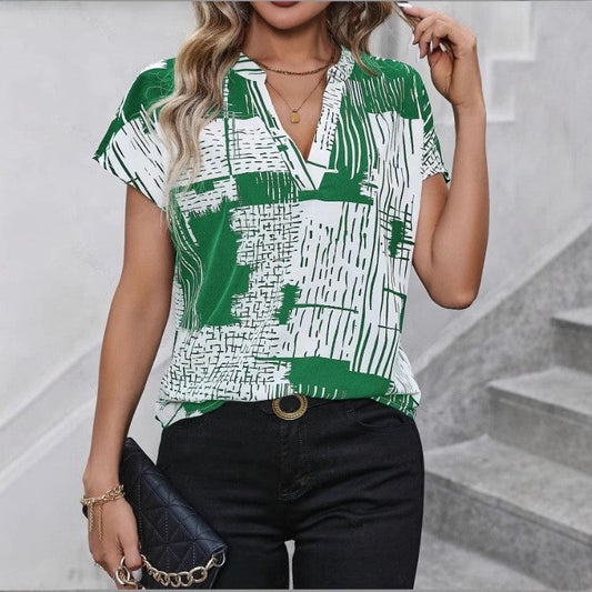 Zerina Geometric Print Tee