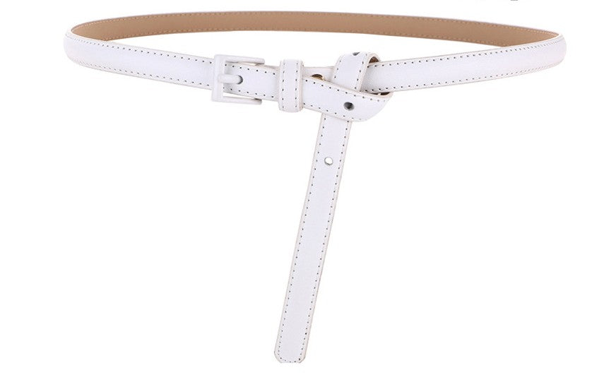 Alvienne Slim Leather Belt