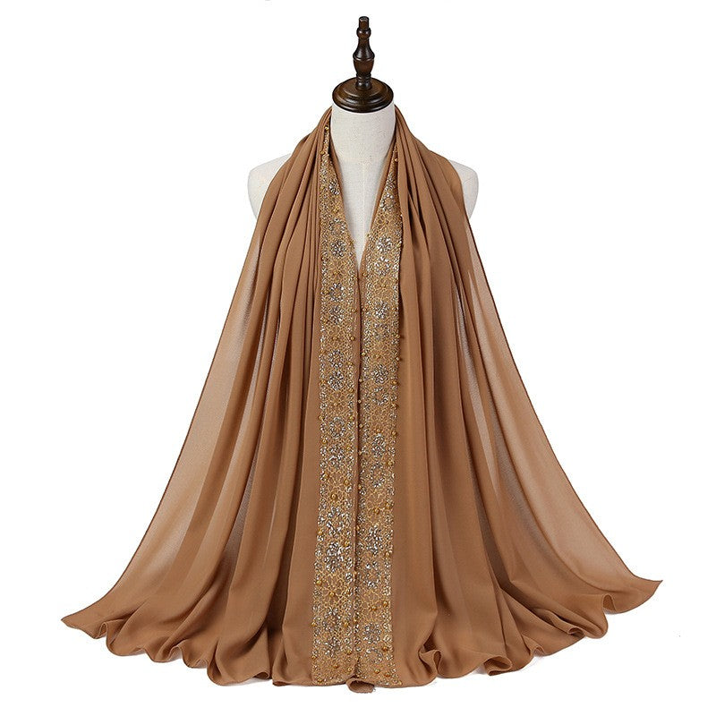 Aveline Pearl Lace Headscarf