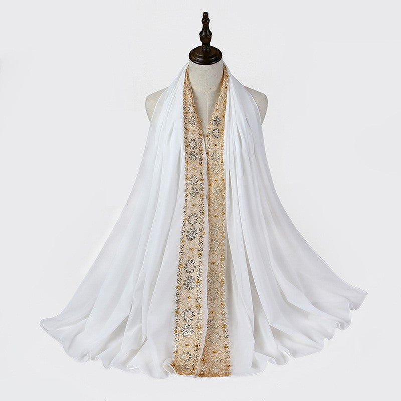 Aveline Pearl Lace Headscarf
