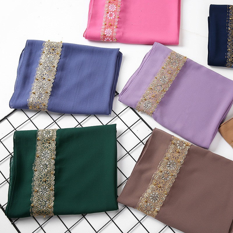 Aveline Pearl Lace Headscarf