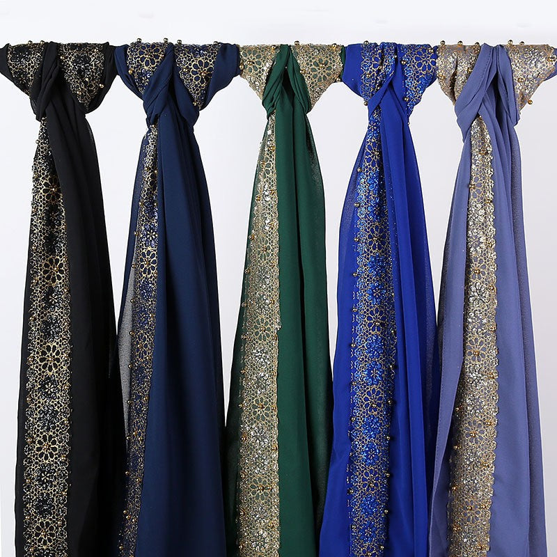 Aveline Pearl Lace Headscarf
