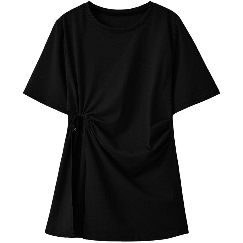 Avelyn Split-Hem Cotton Tee