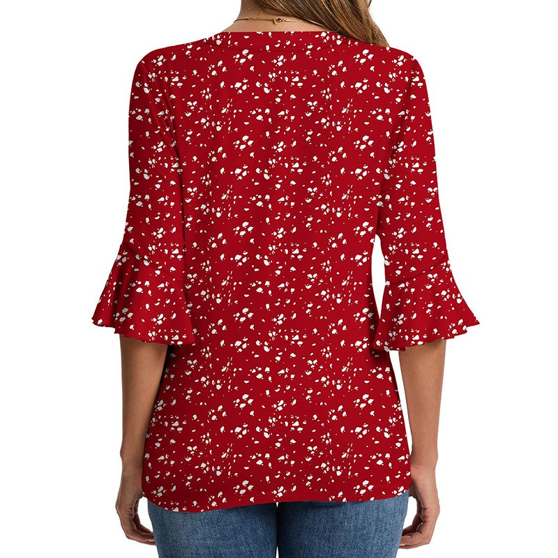 Eloria Chiffon Ruffle Blouse