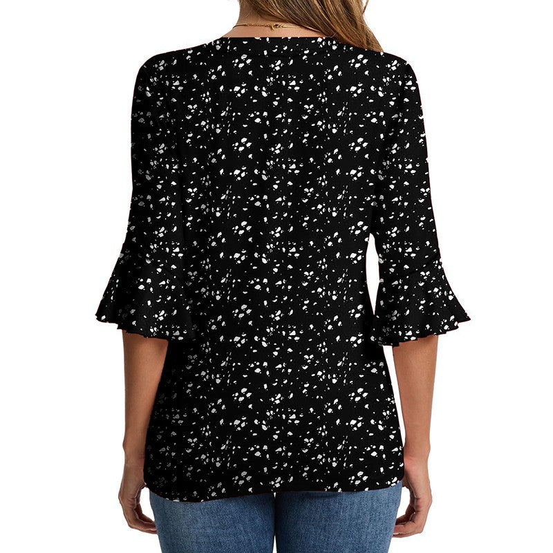 Eloria Chiffon Ruffle Blouse