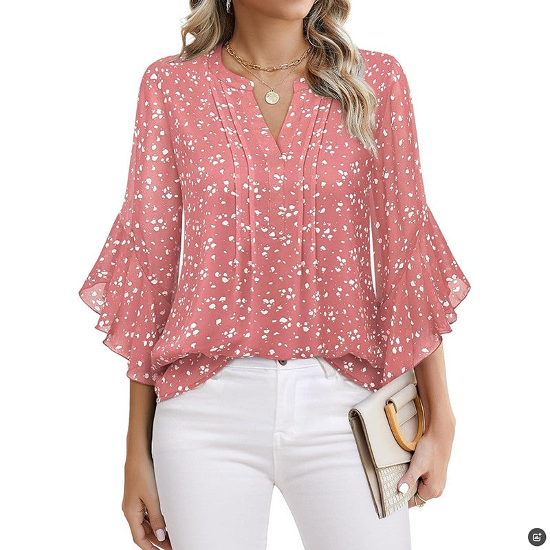 Eloria Chiffon Ruffle Blouse