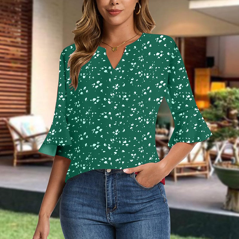 Eloria Chiffon Ruffle Blouse