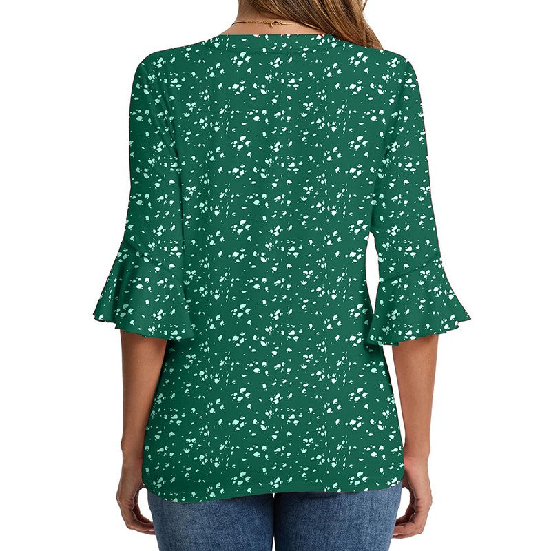 Eloria Chiffon Ruffle Blouse