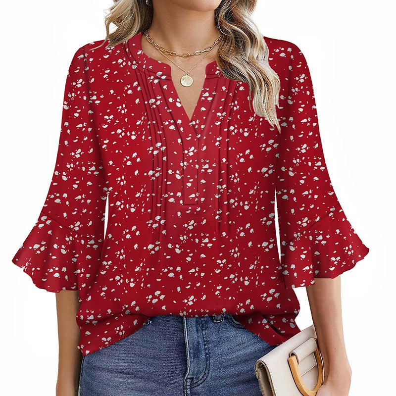 Eloria Chiffon Ruffle Blouse