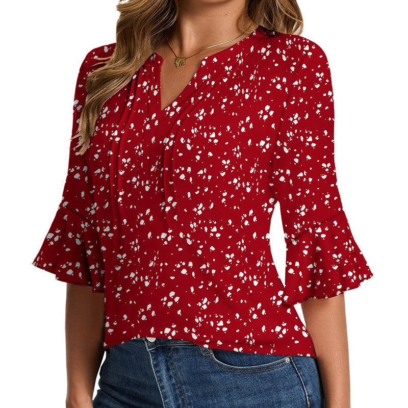 Eloria Chiffon Ruffle Blouse