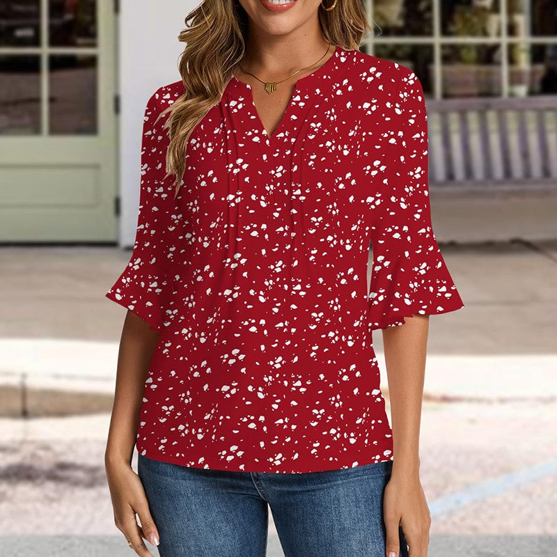 Eloria Chiffon Ruffle Blouse