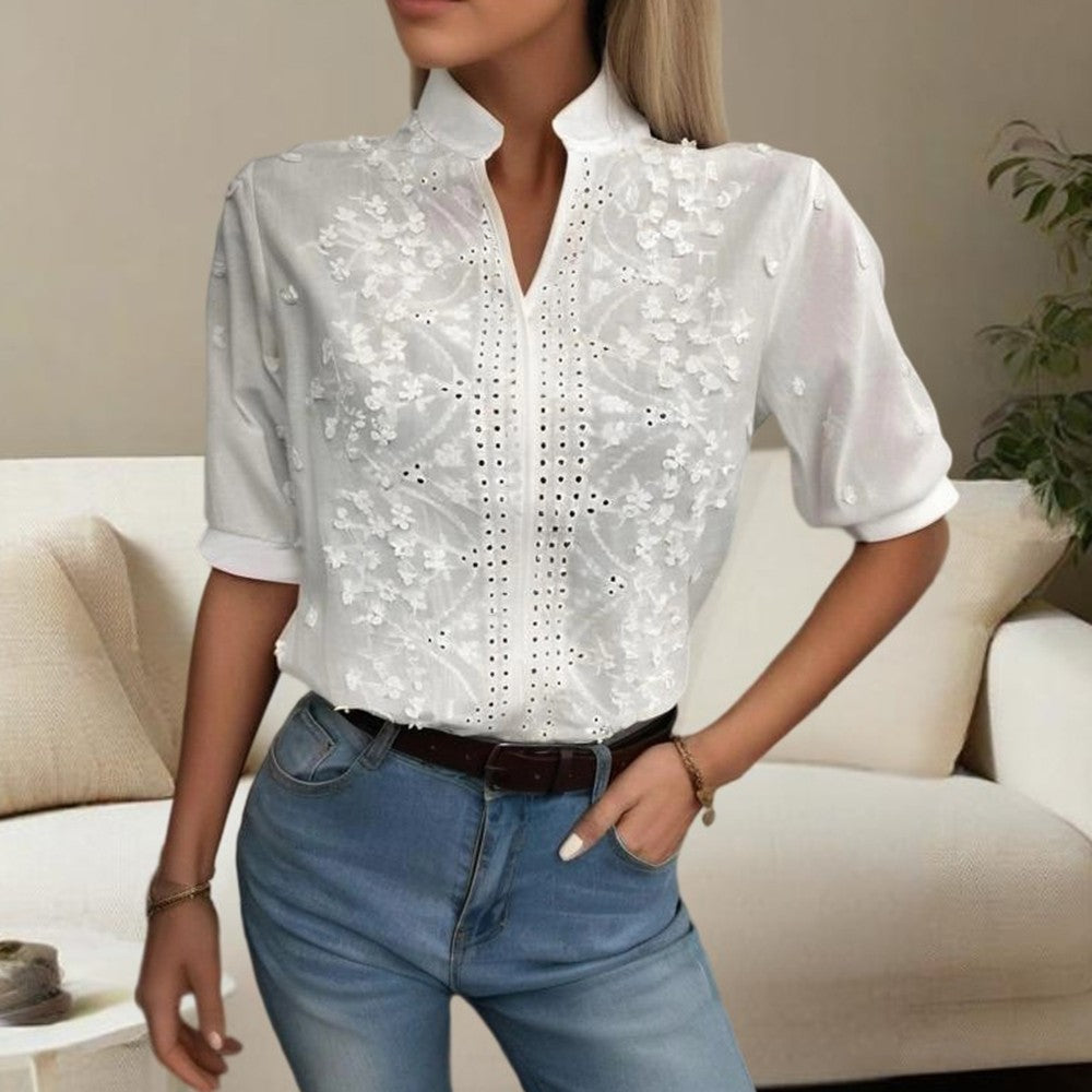 Eloria Lace V-Neck Top