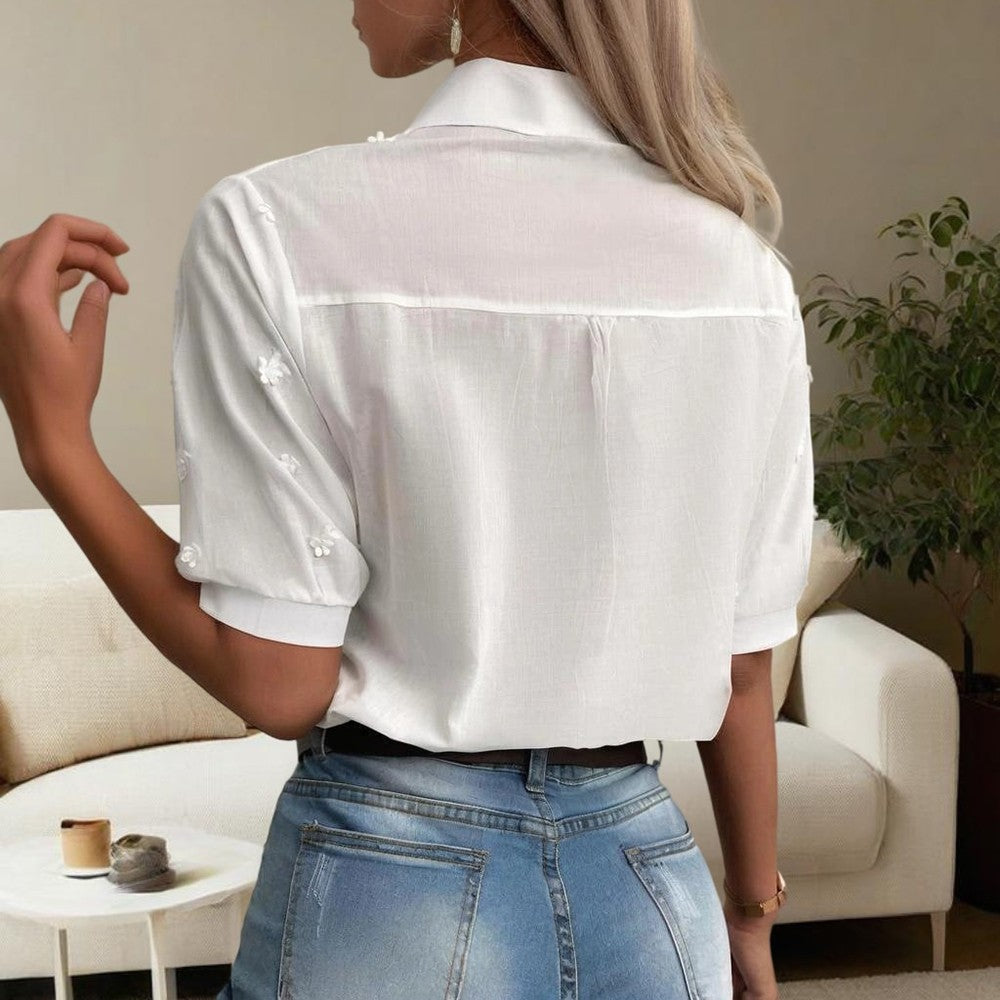Eloria Lace V-Neck Top