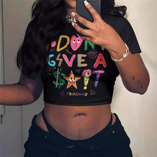 Veriva Letter Crop Tee